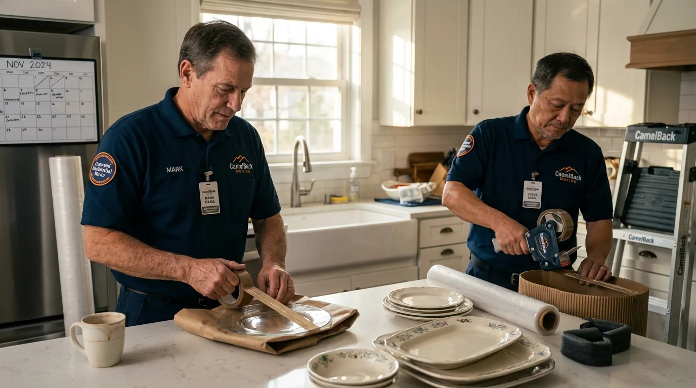 Professional crew packing kitchen dishware in Hayneville, AL